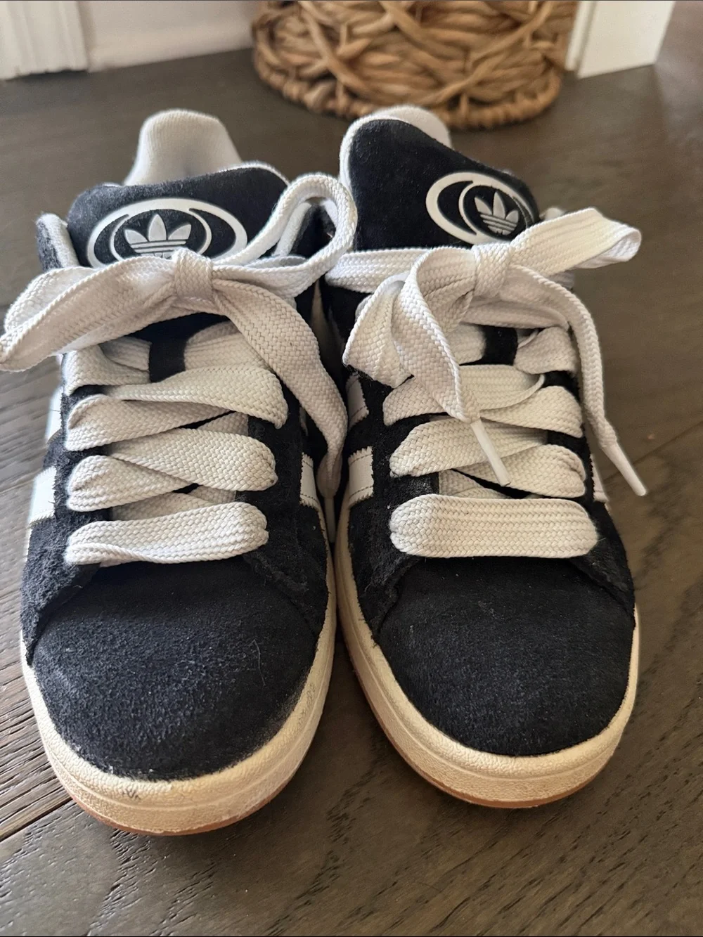 Adidas woman’s Campus Suede Sneakers - Black/White
